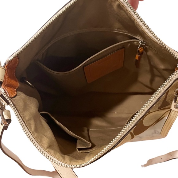 COACH Canvas Monogram Convertible Shoulder/Crossbody Bag - Picture 9 of 16